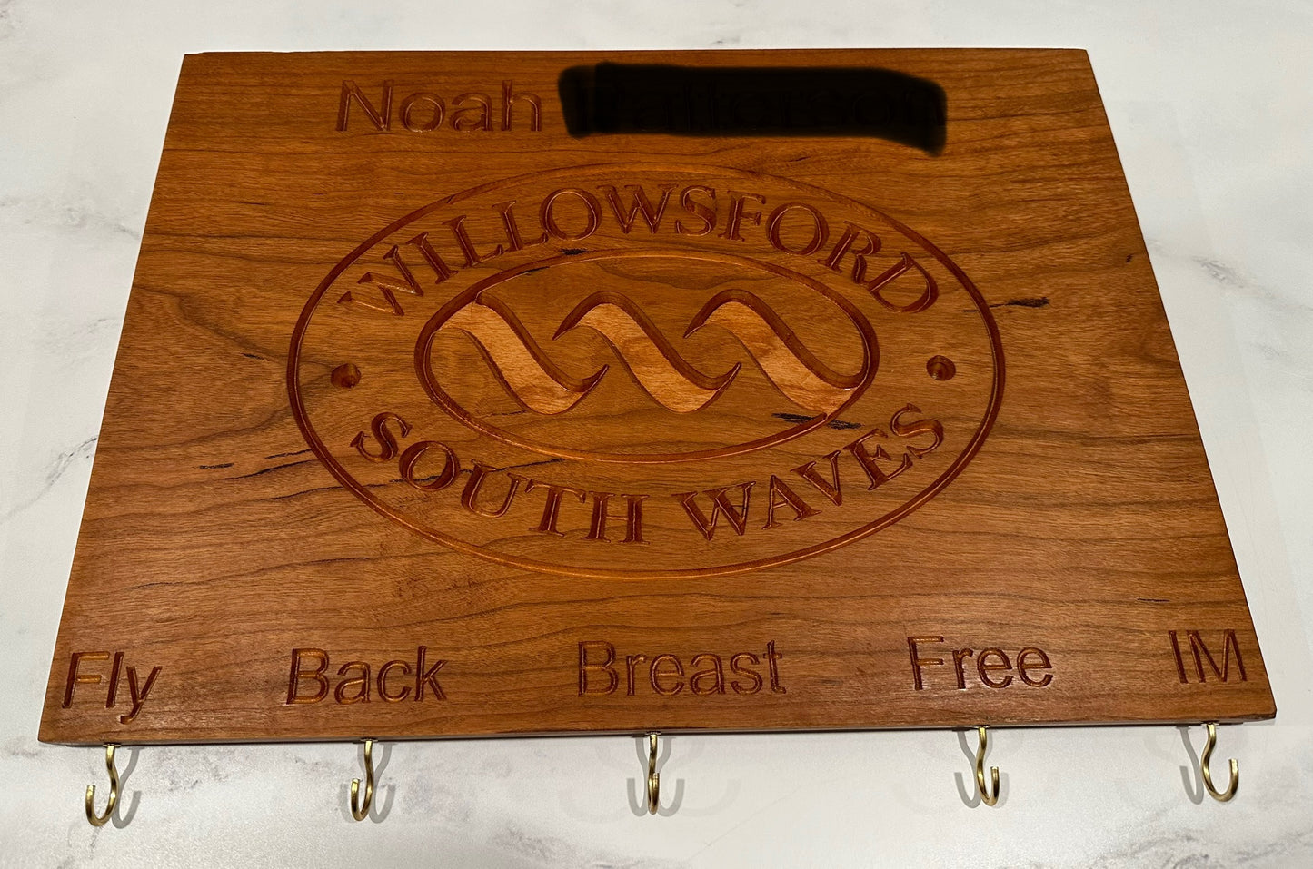 Willowsford South Waves Personalized Swimming Achievement Board