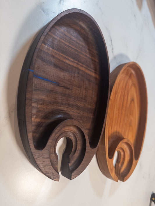 Large Wine Glass Snack Tray