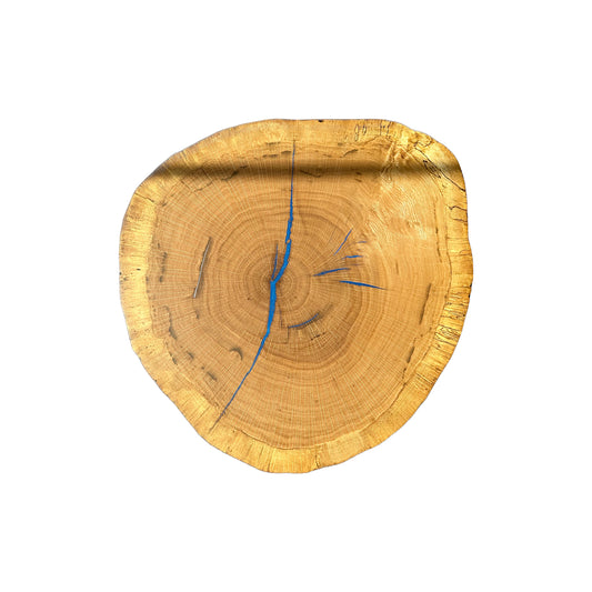 Red Oak Live Edge Round wooden table #1