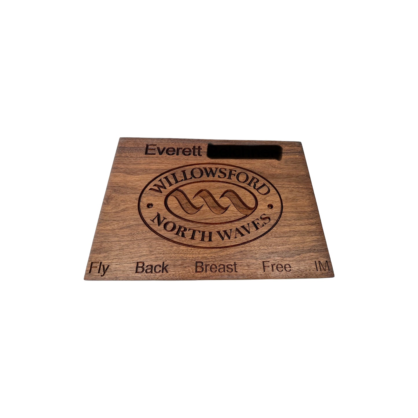 Willowsford North Waves Personalized Swimming Achievement Board
