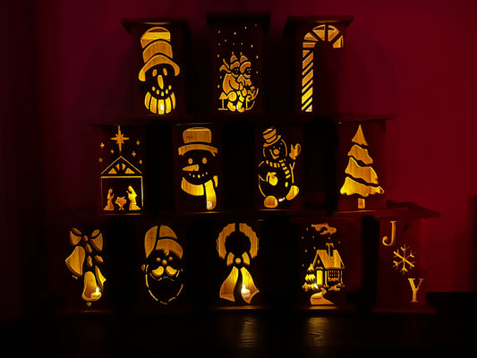 Candy Cane Cedar Lantern