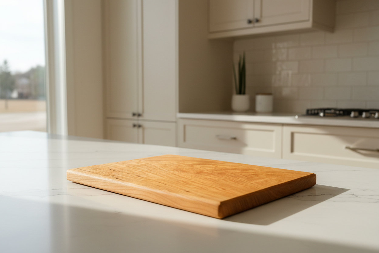 Pure Boards --  Single-Piece Cherry Cutting Board (No Glues, Chemical-Free)
