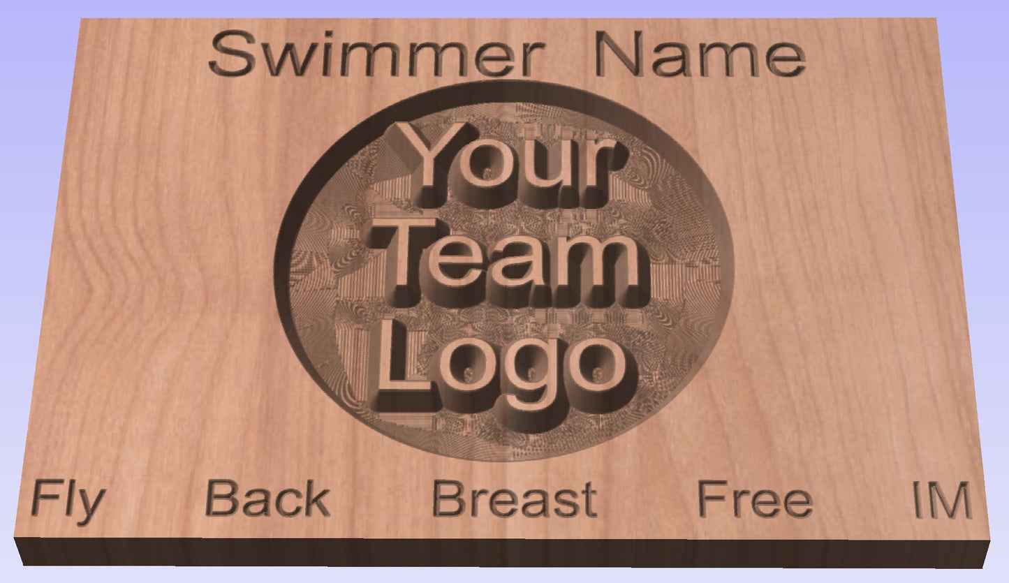 Custom Swim Achievement Board | Personalized with Your Team Logo