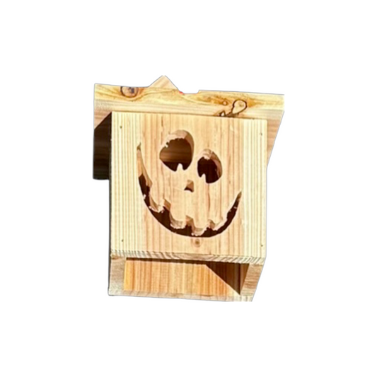 Smile Pumpkin Cedar Lantern