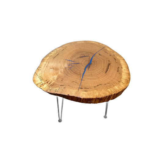 Red Oak Live Edge Round wooden table #1
