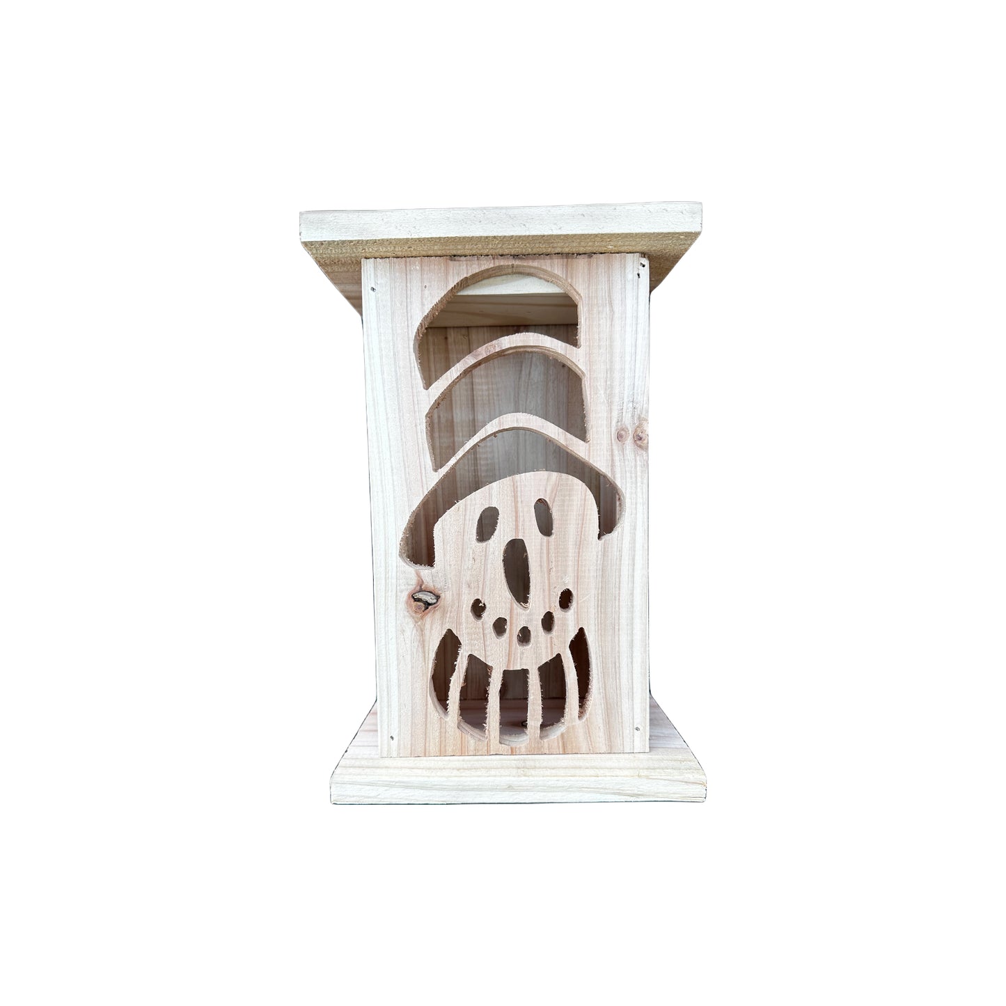 Snowman Head Cedar Lantern