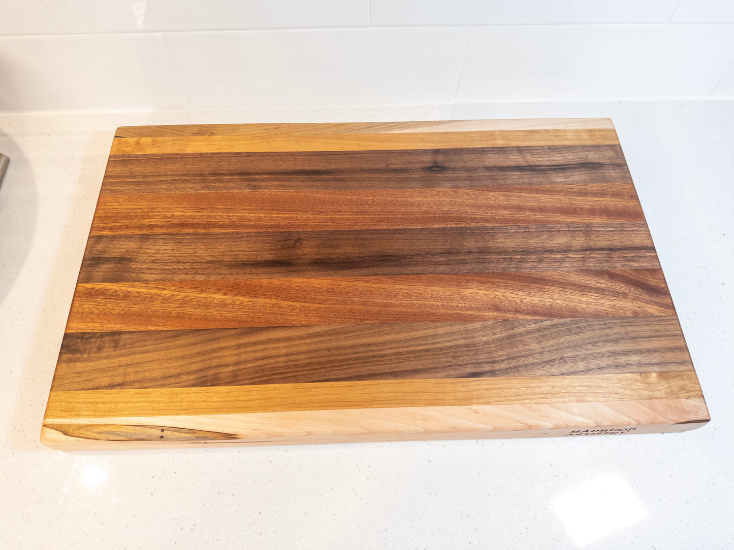 Maple, Cherry, Sapele and Walnut Cutting Board