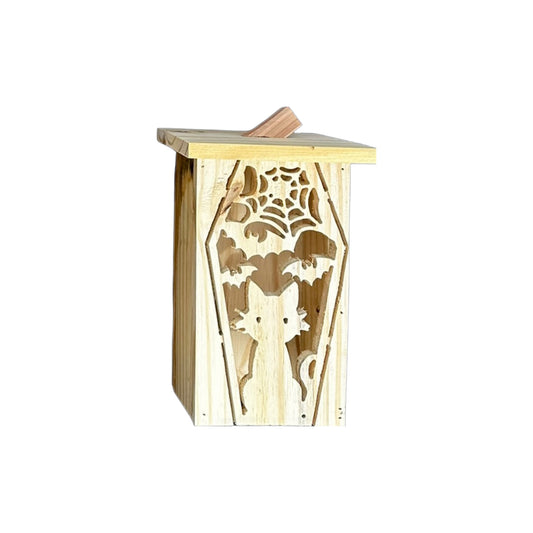 Coffin Series - Cat Pumpkin Cedar Lantern