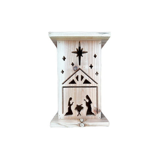 Nativity Cedar Lantern